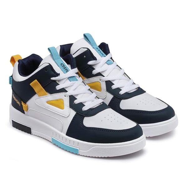 Synthetic Upper Lightweight Comfortable Mid Top Sneaker Shoes for Men's & Boy's